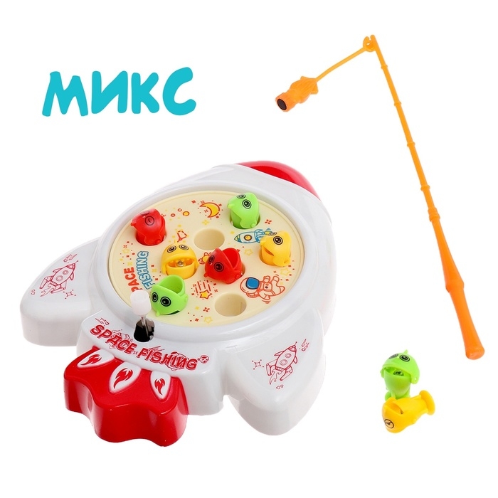 Рыбалка заводная &laquo;Ракета&raquo;, 8 рыбок, с удочкой, МИКС