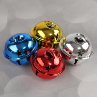 Бубенчики, набор 12 шт., размер 1 шт: 3&times;3 см, цвет красный, жёлтый, синий, серебряный