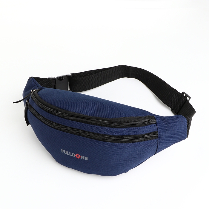 Сумка поясная на молнии, наружный карман, цвет синий Сумка поясная на молнии, наружный карман, цвет синий