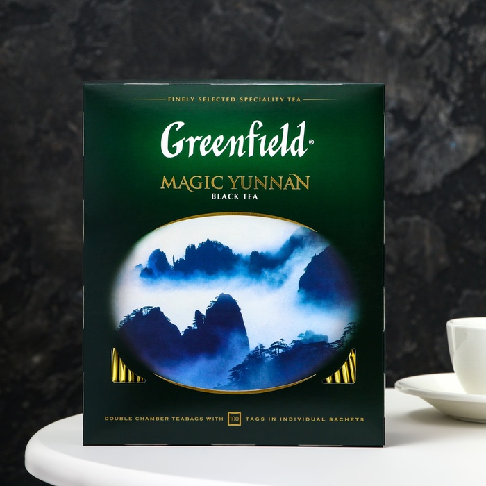 Чай чёрный Greenfield Magic Yunnan, 100 пакетиков*2 г Чай чёрный Greenfield Magic Yunnan, 100 пакетиков*2 г