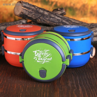 Ланч - бокс &laquo;Будет вкусно&raquo;, 2 отделения по 500 мл, 13х17 см, МИКС