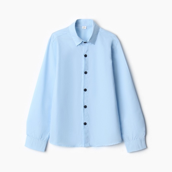Школьная рубашка для мальчика, цвет голубой, рост 152 см