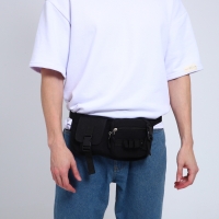 Сумка поясная на молнии, цвет чёрный Сумка поясная на молнии, цвет чёрный