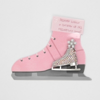 Новый год! Брошь &laquo;Конёк&raquo; фигурный, цвет белый в серебре