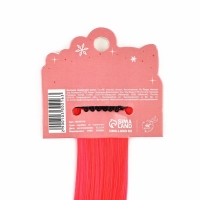 Цветные пряди для волос новогодние &laquo;Котенок-мур&raquo; на Новый год, (ярко-розовый) 50 см