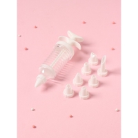 Шприц кондитерский Доляна &laquo;Повар&raquo;, 19&times;5 см, 8 насадок