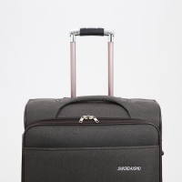 Чемодан большой 95 л (L), отдел на молнии, с расширением, кодовый замок, 3 колеса, 2 наружных кармана, цвет коричневый Чемодан большой 95 л (L), отдел на молнии, с расширением, кодовый замок, 3 колеса, 2 наружных кармана, цвет коричневый