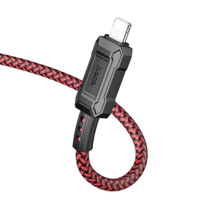 Кабель Hoco X94, Lightning - USB, 2.4 А, 1 м, передача данных, ПВХ, красный Кабель Hoco X94, Lightning - USB, 2.4 А, 1 м, передача данных, ПВХ, красный