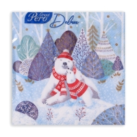 Новогодние салфетки бумажные GrandPero Deluxe &laquo;Умка&raquo;, 3 слоя, 33х33 см, 20 шт