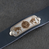 Браслет "Анти-сглаз", натуральная кожа, сталь Браслет "Анти-сглаз", натуральная кожа, сталь