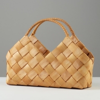 Корзина плетеная, 34 x 12 x H12,5/21/25 см, секвойя