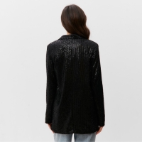 Пиджак женский с пайетками MIST р. 46, черный