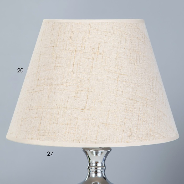 Лампа настольная 16713/1 E27 40Вт хром 28х28х50 см RISALUX