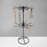 Вертушка, 2 яруса по 8 крючков, 21,5&times;21,5&times;41 см, цвет чёрный