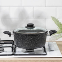 Кастрюля Доляна &laquo;Элит&raquo;, 4 л, d=26 см, h=11 см, антипригарное покрытие, стеклянная крышка