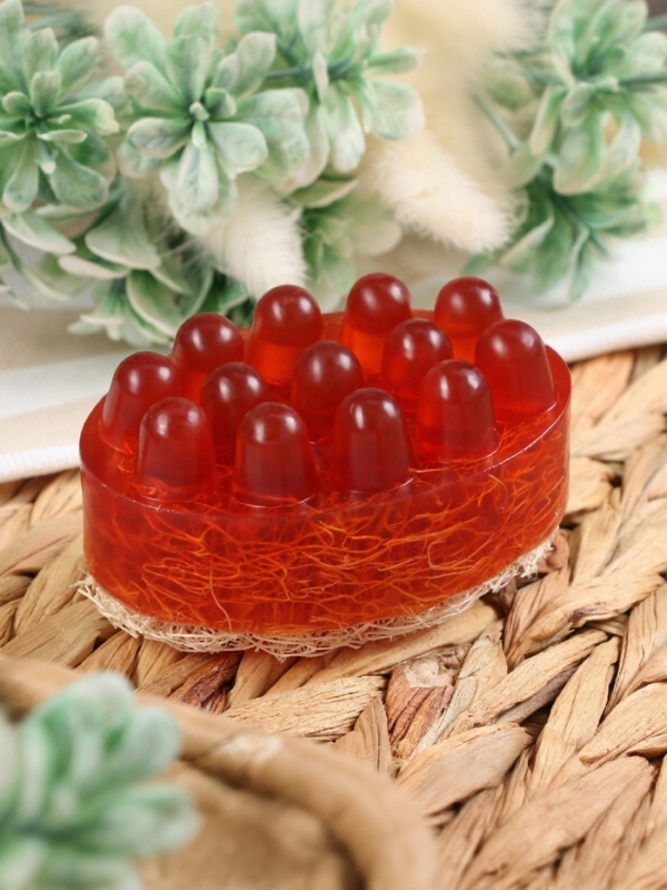 Мыло массажное с люффой "Кофе" 100 г "Добропаровъ" коричневый