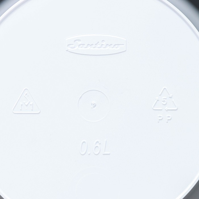 Кашпо для цветов со вставкой &laquo;Арте&raquo;, 600 мл, бело-чёрное