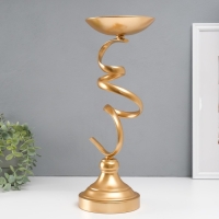 Подсвечник металл на 1 свечу d=3,5 см "Максима" золото 15х15х44,5 см Подсвечник металл на 1 свечу d=3,5 см "Максима" золото 15х15х44,5 см