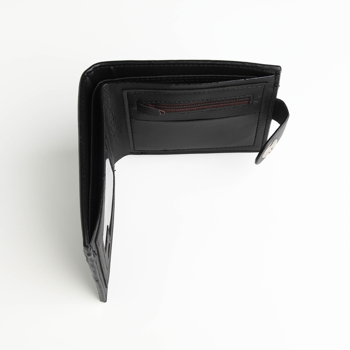 Портмоне мужское на магните, отдел для карт, монет, цвет чёрный Портмоне мужское на магните, отдел для карт, монет, цвет чёрный