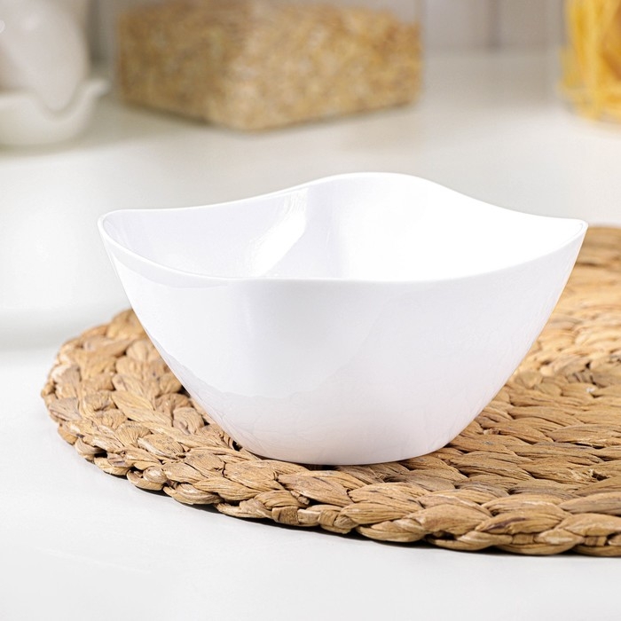 Салатник пластиковый «Рондо», 500 мл, цвет белый Салатник пластиковый «Рондо», 500 мл, цвет белый