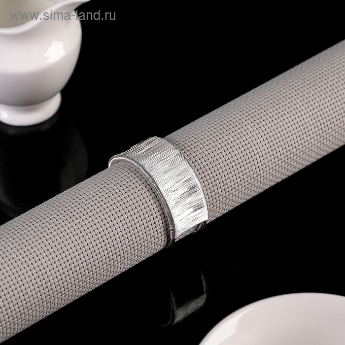 Кольцо для салфеток &laquo;Аврора&raquo;, 4,5&times;2 см, цвет серебряный