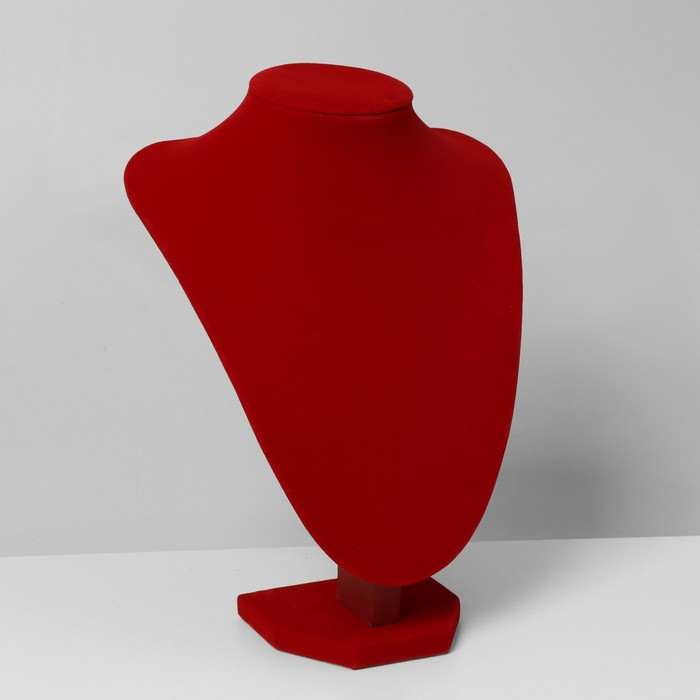 Бюст для украшений, 17,5&times;13&times;25 см, h=25 см, цвет красный