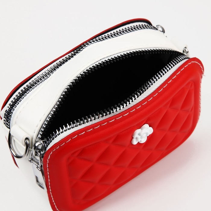 Сумка детская для девочки на молниях, цвет красный Сумка детская для девочки на молниях, цвет красный
