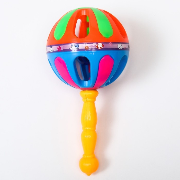 Погремушка &laquo;Яркий маракас&raquo;, 20,5 см, цвет МИКС, Крошка Я