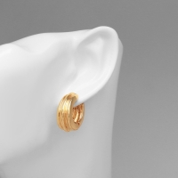 Серьги металл «Аккорд» круг полосы, цвет золото Серьги металл «Аккорд» круг полосы, цвет золото