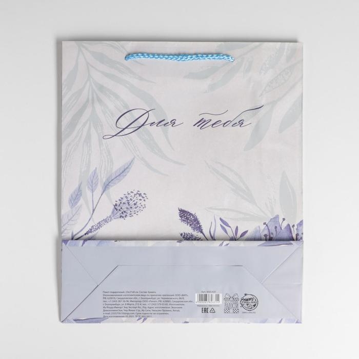 Пакет подарочный ламинированный, упаковка, &laquo;For you&raquo;, ML 25 х 21 х 8 см