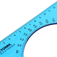 Треугольник c транспортиром 16 см Стамм Neon Cristal, 45°, пластиковый, прозрачный, неоновые цвета, европодвес, микс Треугольник c транспортиром 16 см Стамм Neon Cristal, 45°, пластиковый, прозрачный, неоновые цвета, европодвес, микс