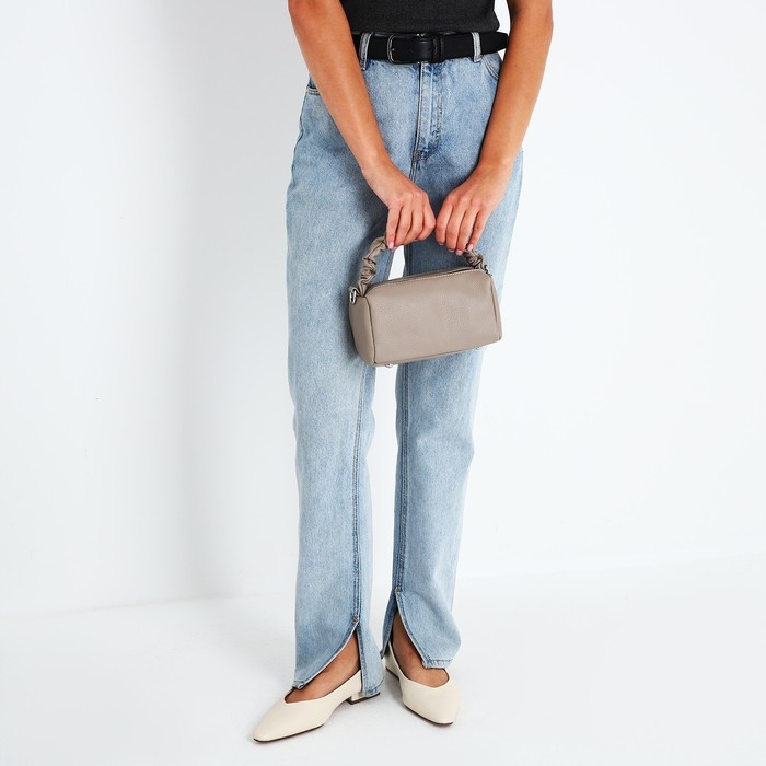 Сумка-багет на молнии, цвет бежевый Сумка-багет на молнии, цвет бежевый