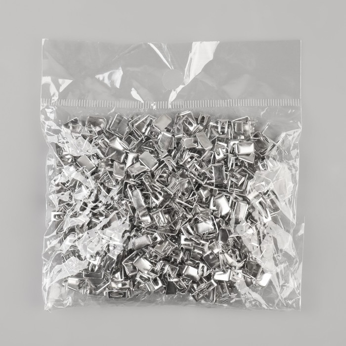 Нижний ограничитель для молнии, металлический, №8, 500 ± 15 шт, цвет серебряный Нижний ограничитель для молнии, металлический, №8, 500 ± 15 шт, цвет серебряный