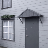 Гирлянда &laquo;Бахрома&raquo; 12 &times; 0.7 м, IP44, УМС, тёмная нить, 240 LED, свечение тёплое белое, 220 В