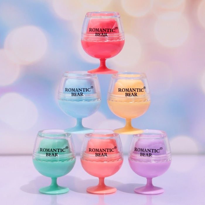 Бальзам для губ &laquo;Бокал&raquo;, микс цветов и ароматов, светящийся в темноте