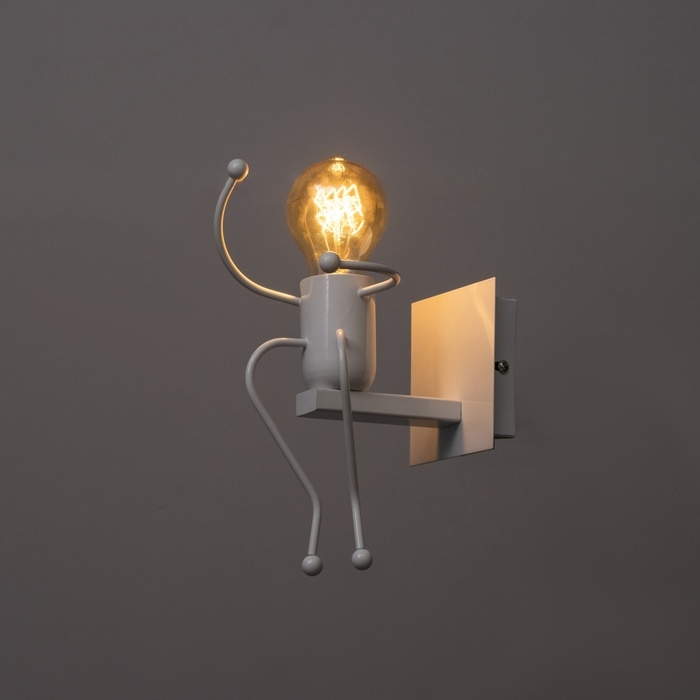 Бра "Человечек" E27 40Вт белый 11х20х17 см