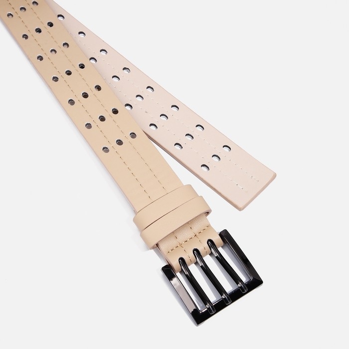 Ремень женский, ширина 3,5 см, пряжка металл, цвет бежевый Ремень женский, ширина 3,5 см, пряжка металл, цвет бежевый