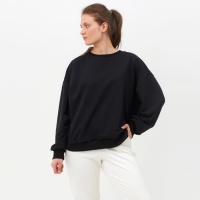 Свитшот женский MINAKU: Casual Collection цвет черный, размер 50-52