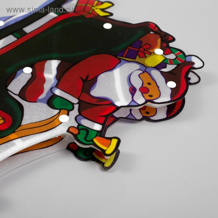 Светодиодная фигура &laquo;Дед Мороз в санях&raquo; 45 &times; 24 см, пластик, 220 В, свечение мульти (RG/RB)