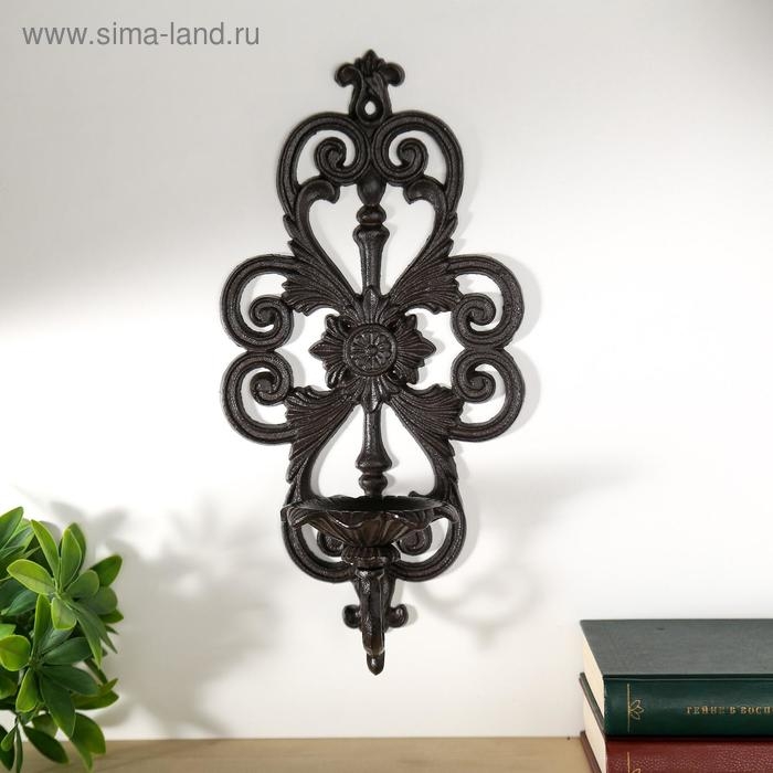 Подсвечник настенный чугун Подсвечник настенный чугун "Средневековье" 34х17,5х12 см