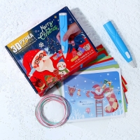 3D ручка &laquo;Новый год&raquo; набор PСL пластика, мод. PN005, цвет голубой