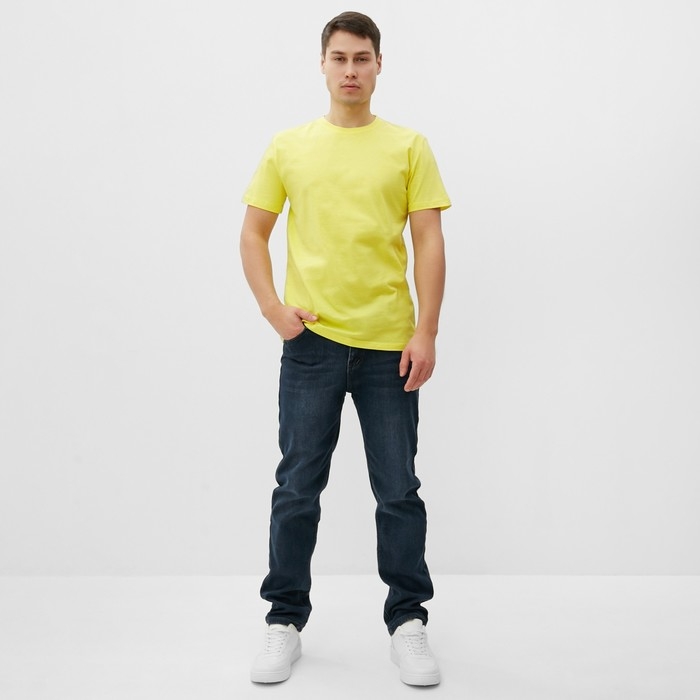 Футболка мужская, цвет жёлтый, размер 48
