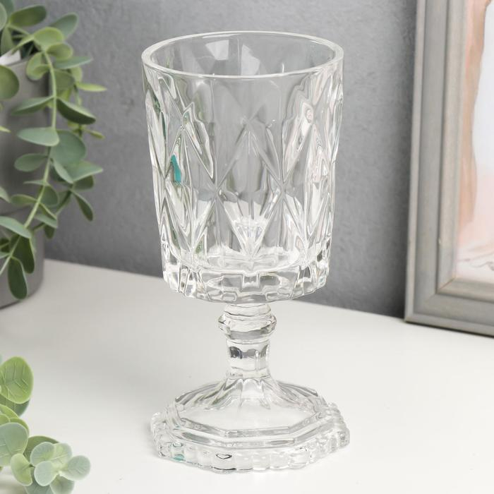 Подсвечник стекло на 1 свечу Подсвечник стекло на 1 свечу "Грани" бокал на ножке прозрачный 16,4х8х8,5 см