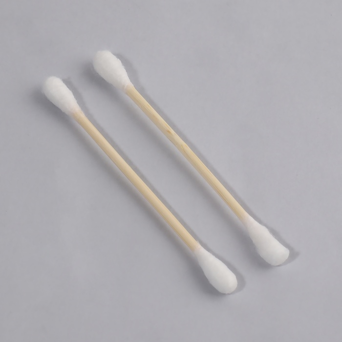 Ватные палочки на деревянной основе, биоразлагаемые, 7 см, 200 шт, в пластиковом органайзере