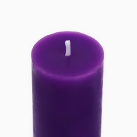 Новогодняя свеча-столбик интерьерная &laquo;Новый год: Пусть все сбудется&raquo;, лаванда , 3 x 7,5 см