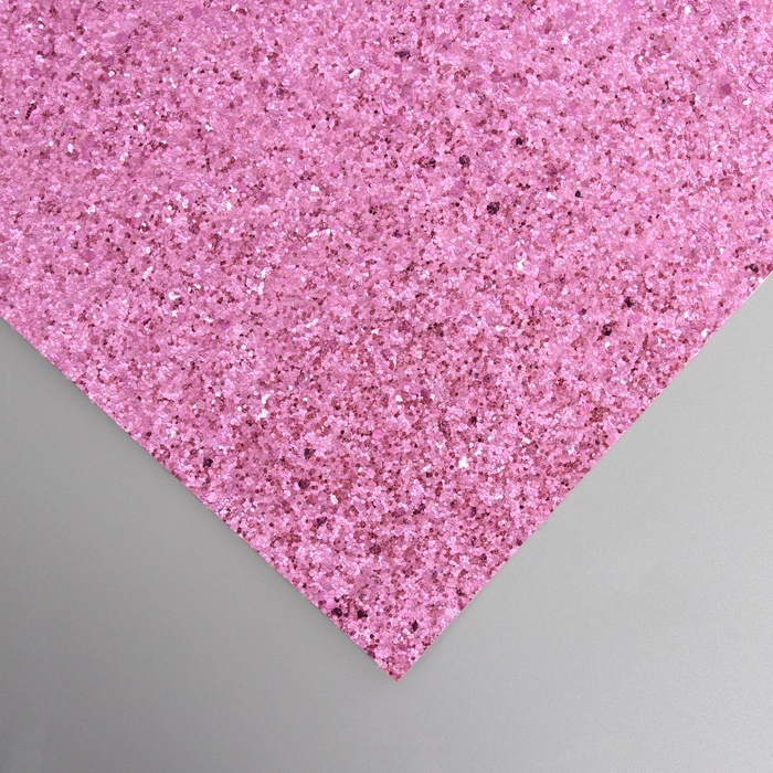 Лист для творчества иск.кожа Лист для творчества иск.кожа "Крупные блёстки" фуксия лист 33х20 см толщина 0,84 мм