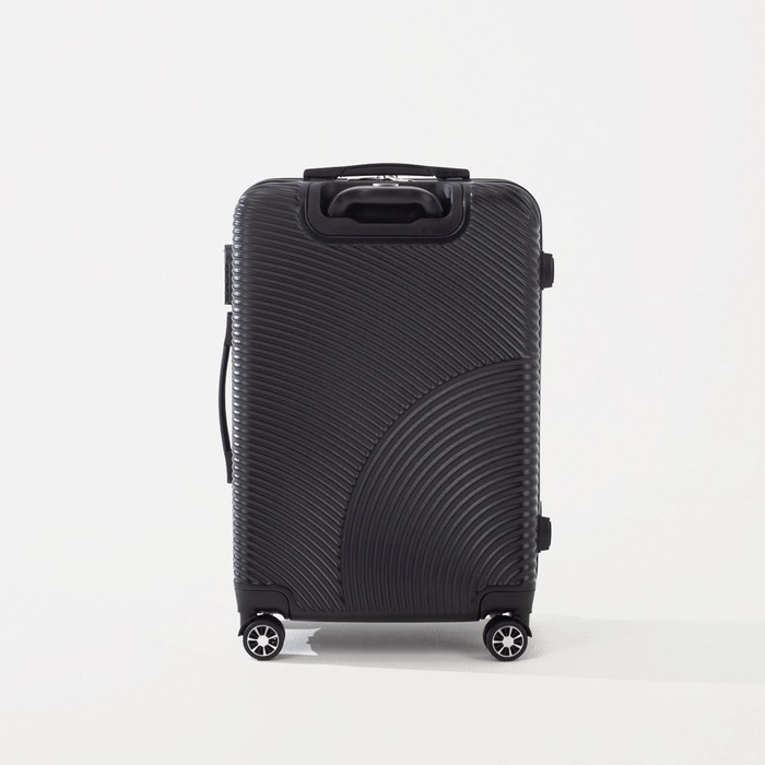 Чемодан средний 60 л (M), «Фабрика КАРТЕКС», отдел на молнии, кодовый замок, 4 колеса, цвет чёрный Чемодан средний 60 л (M), «Фабрика КАРТЕКС», отдел на молнии, кодовый замок, 4 колеса, цвет чёрный