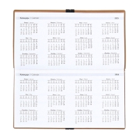 Еженедельник датир 2025г 175х95мм мягк обл иск кож 64л ESCALADA, бл тис, бл 70 г/м&sup2;,бежевый