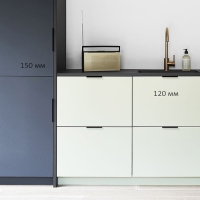 Ручка CAPPIO RT001BL, L=120 мм, м/о 96 мм, цвет черный