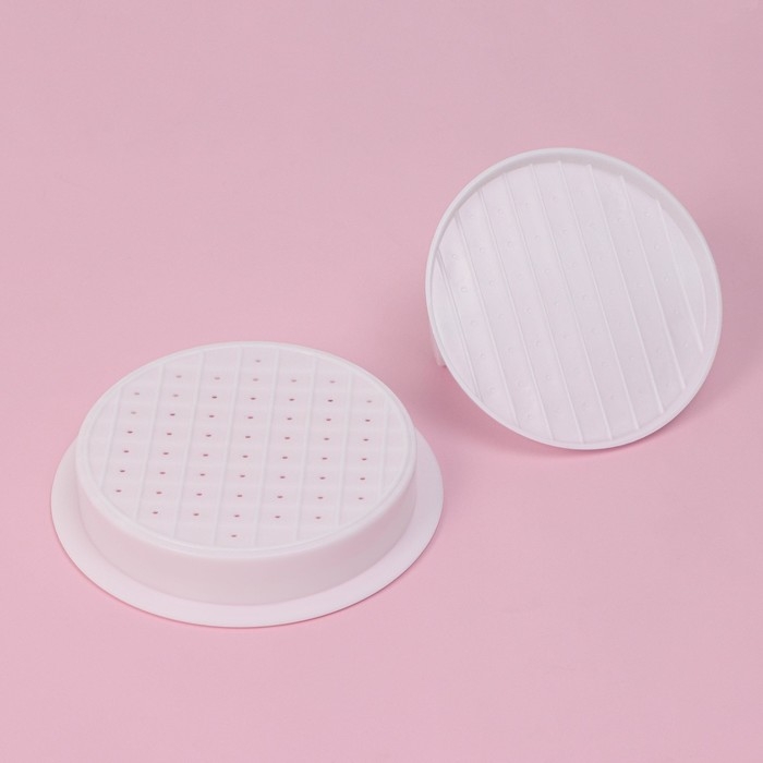 Пресс для бургеров Доляна &laquo;Шеф&raquo;, 13&times;5,5 см, цвет белый